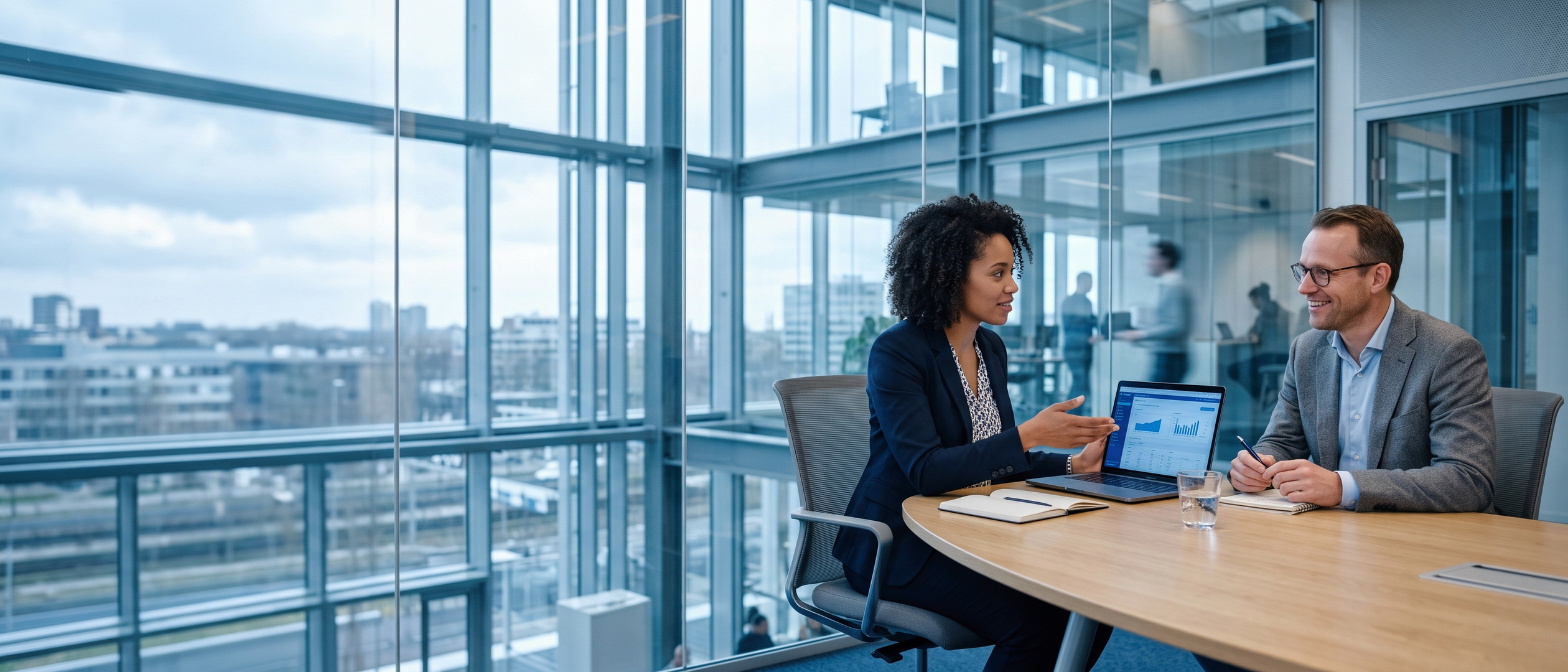 Accountmanager in gesprek met een klant