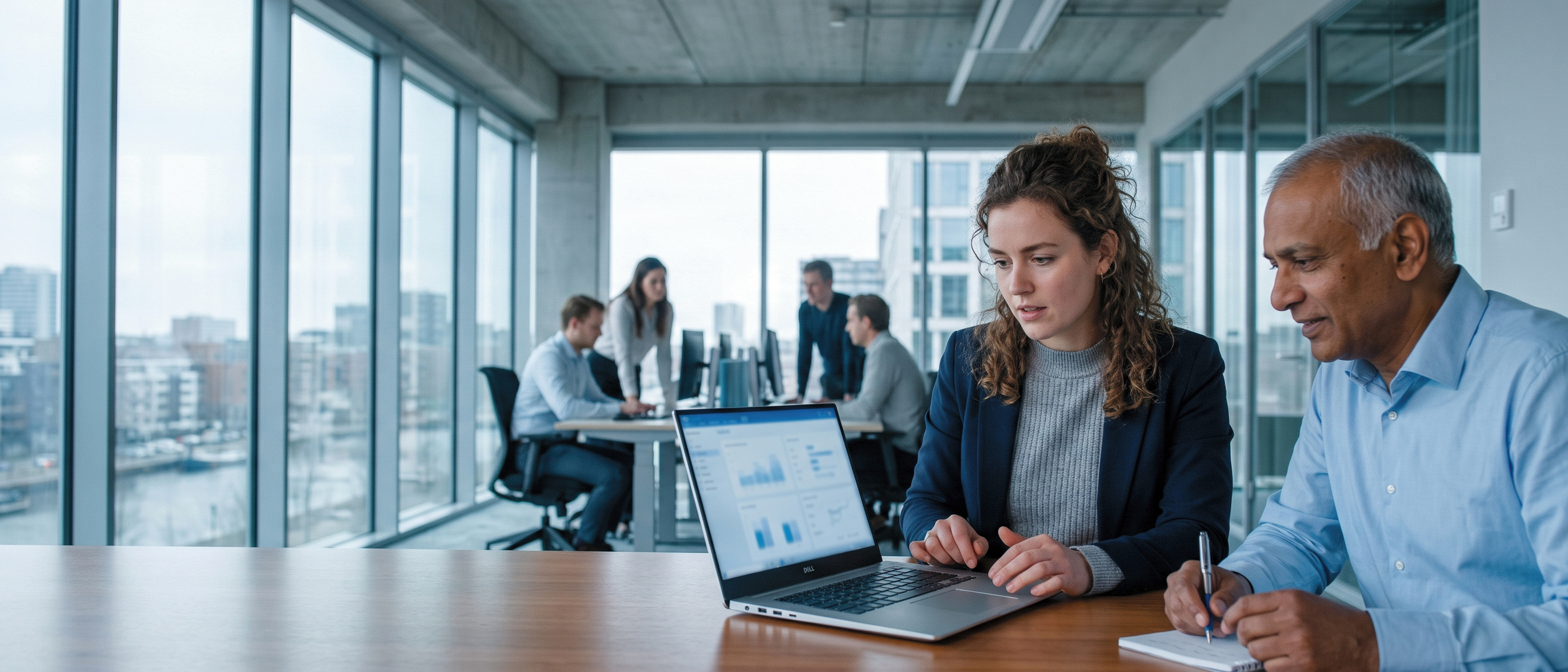 Business analist werkt met datasets