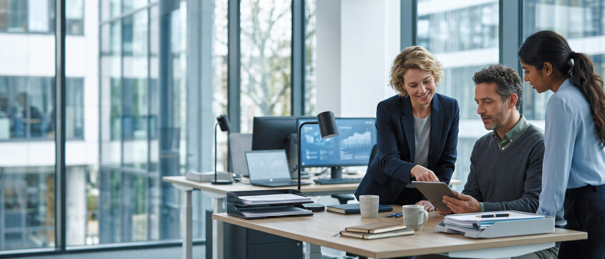 Office manager aan het werk
