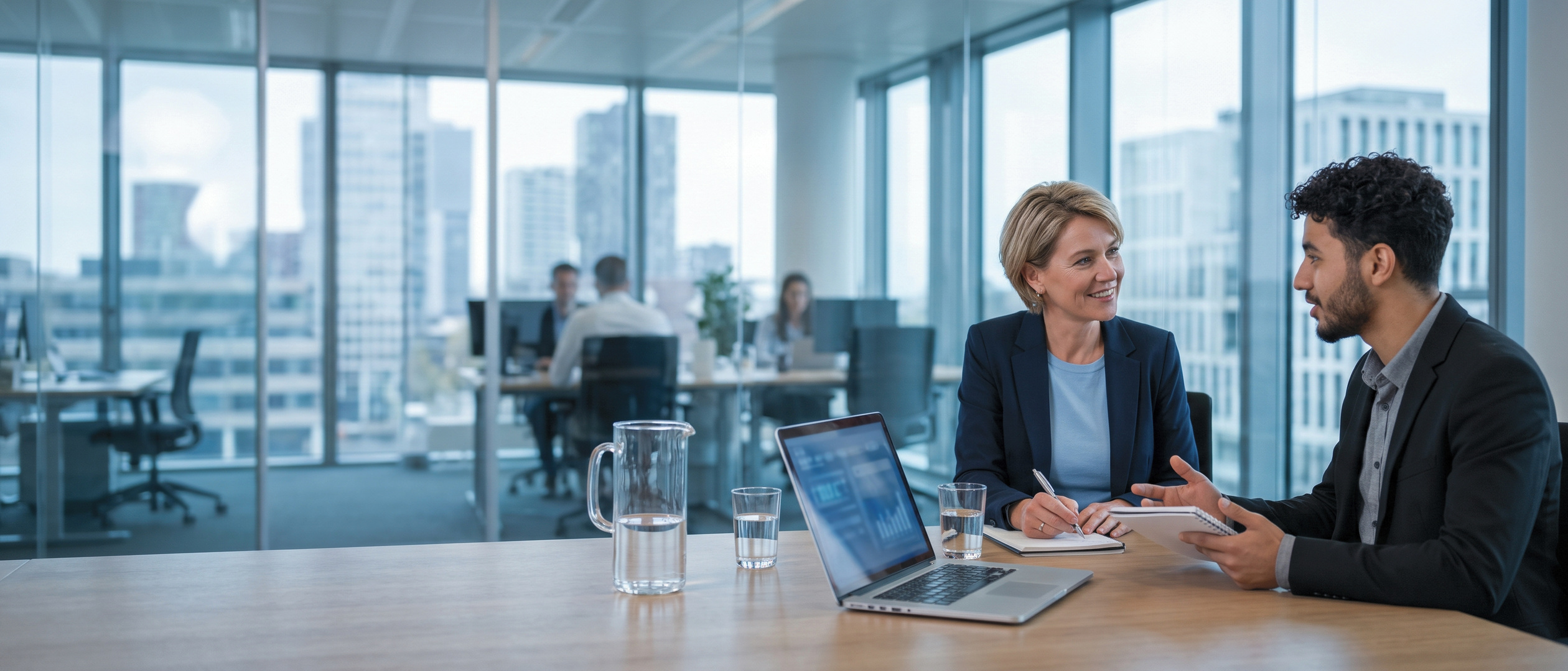 Recruiter voert een selectiegesprek