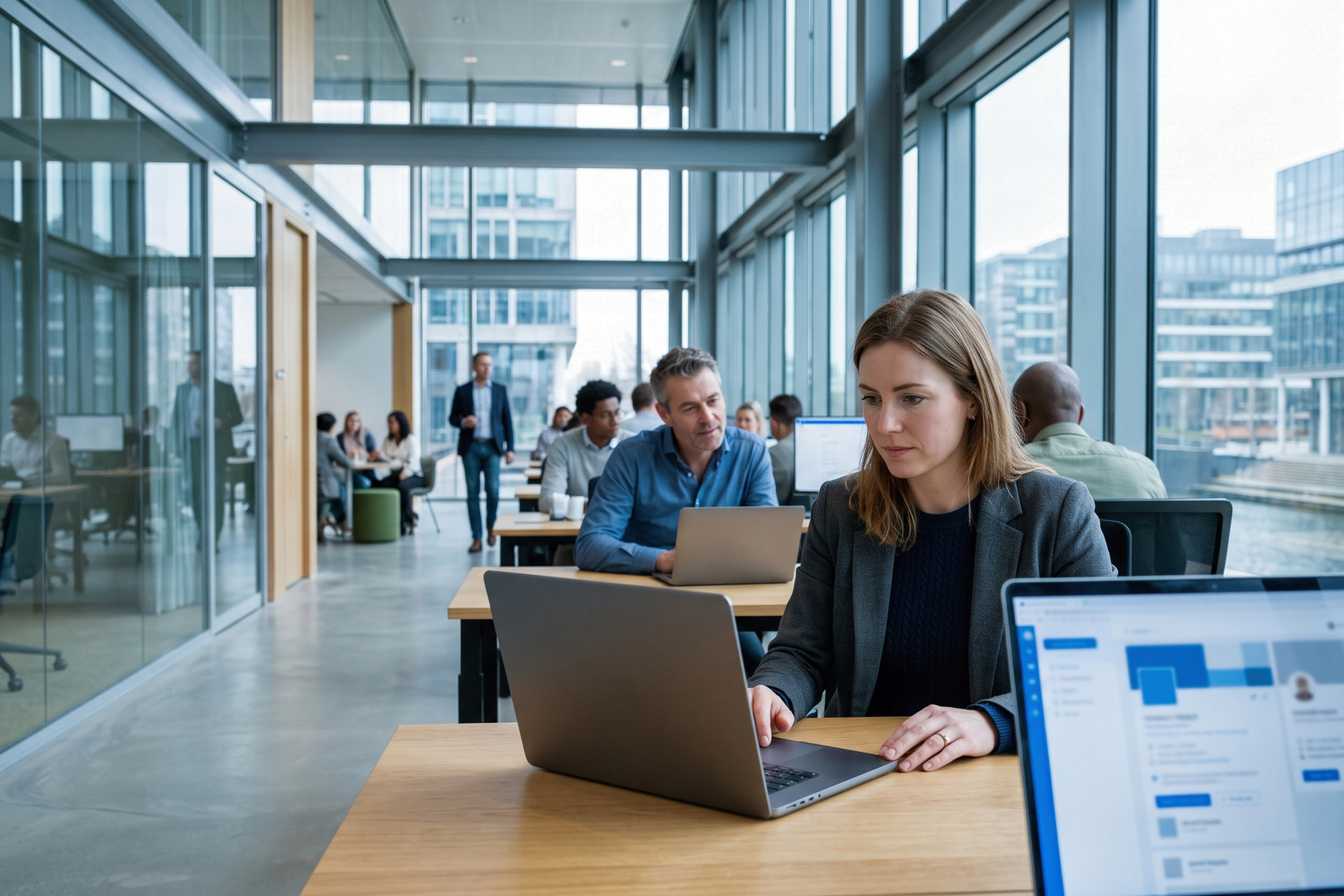 Sourcing en vacatureteksten achter de laptop